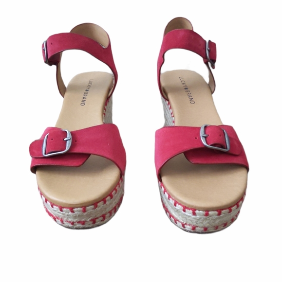 NWOT Lucky Naveah Iii Espadrille Wedge Sanda - Picture 4 of 10